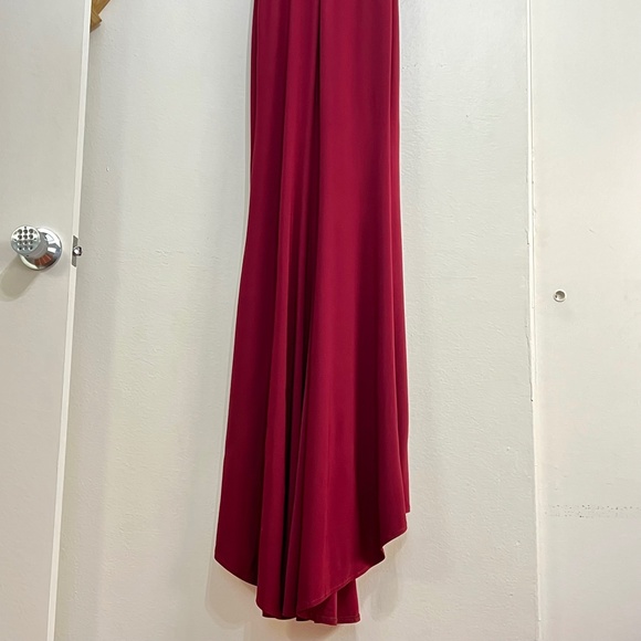 NWOT Mac Duggal 2012 Rhinestones Metal Chain Link Waistband Slit Gown, Size 2 - Picture 7 of 11